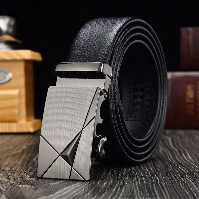 Fashion Business Men'S Belt Genuine Luxury Brand Belt Metal Buckle Belt High-Quality PU Leather Soft Belt with Cargo Pants Jeans