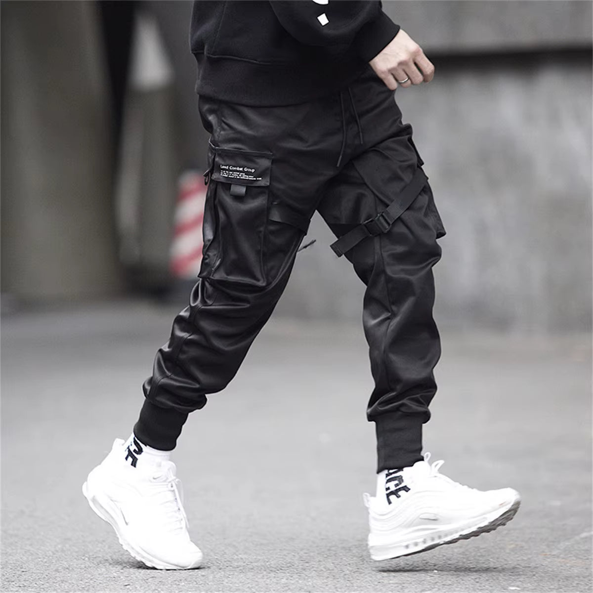 Black Hip Hop Cargo Pants Summer Versatile Fashion Brand Trousers Fashion Loose Gothic Korean Sweatpants Streetwear Males