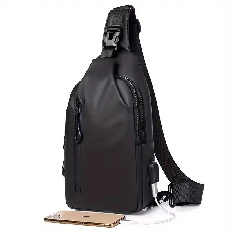 Crossbody Bag Fashionable Large Capacity Waterproof Lightweight Leisure Soft Comfortable Men Single Shoulder Bags