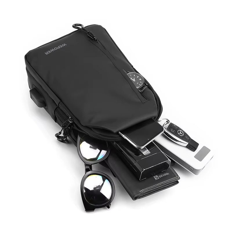 Crossbody Bag Fashionable Large Capacity Waterproof Lightweight Leisure Soft Comfortable Men Single Shoulder Bags